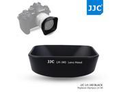 JJC LH J40 BLACK Reversible Square Lens Hood for Olympus M.ZUIKO DIGITAL 14 42mm 1 3.5 5.6 II R Replaces Olympus LH 40 Black