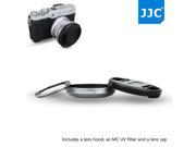 JJC LH X20GS Metal Lens Hood Lens Cap MC UV Filter Kit for Fujifilm Fuji X10 X20 X30 Silver Replaces Fujifilm LHF X20S