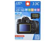 JJC LCP 70D 2 Kits Guard Film Digital Camera LCD Display Screen Protector Cover For Canon EOS 70D