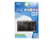 JJC LCP SH1 2PCS LCD Guard Film Screen Protector For Olympus Stylus SH 1 SH 60 Camera