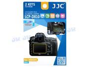 JJC LCP D810 2KITS LCD Guard Film Camera Screen Display Protector Cover for Nikon D810 DSLR Camera