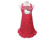 Sanrio Hello Kitty Cooking Craft Apron Adult Rare Polka Dot RED