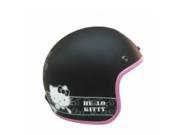 Hello Kitty Motorcycle 3 4 Helmet RETRO Ribbon Black Sanrio