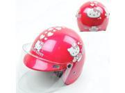 Hello Kitty Kid 3 4 Motorcycle Helmet Heart Glitter Hotpink Sanrio