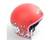 Hello Kitty Motorcycle 3 4 Helmet RETRO Polka Dot Ribbon Red Sanrio