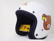 San x Rilakkuma Motorcycle 3 4 Helmet RETRO White