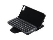 Black for iPhone 5S Leather Case Mini Wireless Bluetooth Keyboard Case Protective Back Cover for iPhone 5 5S Ultra Thin