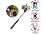 Extendable Handheld Wired Camera Monopods Selfie Stick Monopods Self Portrait Built in Shutter Controller For iPhone Smartphone