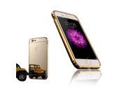 Luxury Gold Cover Mirror Case For iPhon 6 Aluminum Bumper Hybrid Hard Phone Back Case Cover
