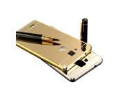 Ultra Slim Aluminum Metal Bumper Cellphone Case Acrylic Phone Back Cover For Huawei Ascend Mate 7 Gold Color