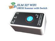 ELM327 Car Diagnostic Scanner Code Reader Tool Super Mini Wifi Power Switch OBD2 OBDII CAN BUS Interface For Apple Iphone PC andriod