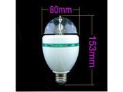 E27 3W Rotating Lighting Colorful RGB LED Globe Bulbs For Chrismas Party Rotating Lamp AC 85 265V
