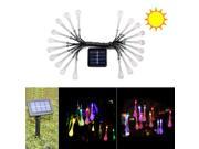 20 LEDs Solar Power Waterproof outdoor Raindrops Lights Shape Home Party Decor