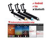 Selfie Sticks Pro with Built in Wired Shutter For Apple android OS with Adjustable Phone Holder