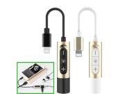 Valuetom 2in1 Lightning to 3.5 mm Headphone Earphone Jack with Charger Adapter Cable for iPhone 7 7 Plus Black