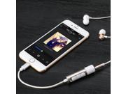 Valuetom 2in1 Lightning to 3.5 mm Headphone Earphone Jack Charger Adapter Cable for iPhone 7 7 Plus Silver