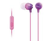 Sony Fashion Color EX Series Earbud Headset with Mic Violet MDREX15AP