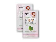 Spalife Hydrating Soft Soothing Sockie Style Foot Mask Spearmint Tea Tree Oil 2Pk