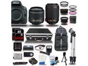 Nikon D5500 DSLR Camera Black w 18 55 55 200mm VR 4 Lens Kit Bundle 128GB
