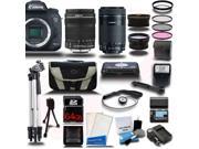 Canon EOS 7D Mark II DSLR Camera with EF S 18 135mm IS STM 55 250mm IS STM 4 Lens Bundle Kit 64GB Reader Extra Battery Charger Case Filters Adap