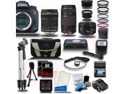 Canon EOS 7D Mark II DSLR Camera with 18 135mm 75 300 50mm Lens Camera Kit 128GB