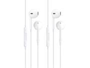 2 Pack Apple EarPods Headphone Headset w Remote Mic f iPhone 4 4s 5 5c 5s 6
