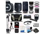 Canon Rebel T5i 700D 18 55 75 300 4 Lens Kit 16GB Reader Flash Battery Tripod Kit More