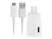 Samsung N7100 Travel Data Charge Cable 5 Feet Home Wall Charger White
