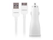 Samsung USB 3.0 Sync Charge 3 Feet Cable Edge S7 Note 4 5 Fast Car Charger White