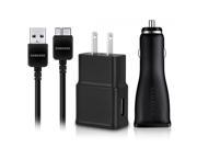 Samsung USB 3.0 Sync Charge 3 Feet Cable Fast Car Charger Home Charger Black