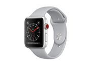 Apple Watch Series 3 38mm Smartwatch GPS + Cellular Silver Aluminum Case Fog Sport Band MQJN2LL/A NEW