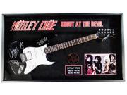 Motley Crue Autographed Electric Guitar Signed in Framed Case with COA