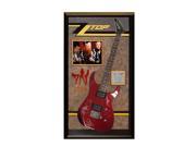 ZZ Top Band Autographed Legs Signed Guitar in Framed Case COA