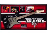 Van Halen Band Signed Guitar Jump in Framed Case