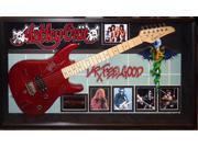 Motley Crue Dr. Feelgood Signed Guitar in Framed Case with COA