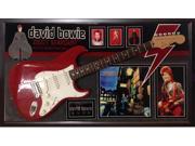 David Bowie Signed Guitar Ziggy Stardust Theme in Wood Framed Case