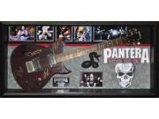 Pantera Signed Guitar Cowboys from Hell Themed in Wood Framed Case