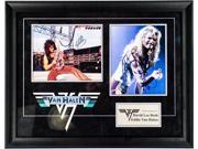 Eddie Van Halen and David Lee Roth Signed Photos in Custom Framed Case