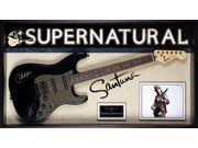 Carlos Santana Signed Guitar Supernatural in Wood Framed Case COA