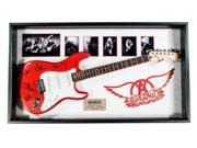 Aerosmith Signed Electric Guitar Autographed in Wood Frame