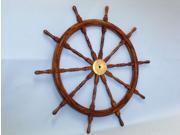 Deluxe Class Wood and Brass Ship Wheel 60