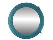 Light Blue Porthole Mirror 24