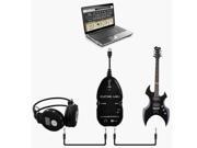 Black Guitar to USB Interface Link Cable PC Laptop Computer Recording Studio