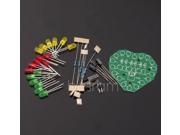 5pcs Heart Shaped Flash Circuit Production KIT HY03 Three Color LED Cycle Lights
