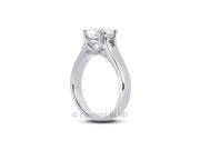 0.59CT J SI3 EX Round Earth Mined Diamonds 14K 4 Double Prongs Trellis Engagement Ring 4.13gr