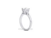0.39CT I SI2 VG Round Earth Mined Diamonds 18K 4 Prong Cathedral Engagement Ring 3.74gr