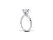 0.57CT F SI3 VG Round Earth Mined Diamonds 14K 6 Prong Classic Engagement Ring 2.4gr