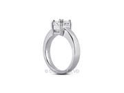 1.55CT J SI2 VG Princess Earth Mined Diamonds 18K 4 Double Prongs Basket Engagement Ring 9.02gr