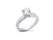 0.54CT I SI3 VG Round Earth Mined Diamonds 14K 6 Prong Classic Engagement Ring 7.49gr