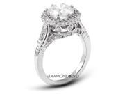 1.94 CT D I1 EX Round Earth Mined Diamonds 18K 6 Prong Pave Halo Wedding Ring 5.1gr
